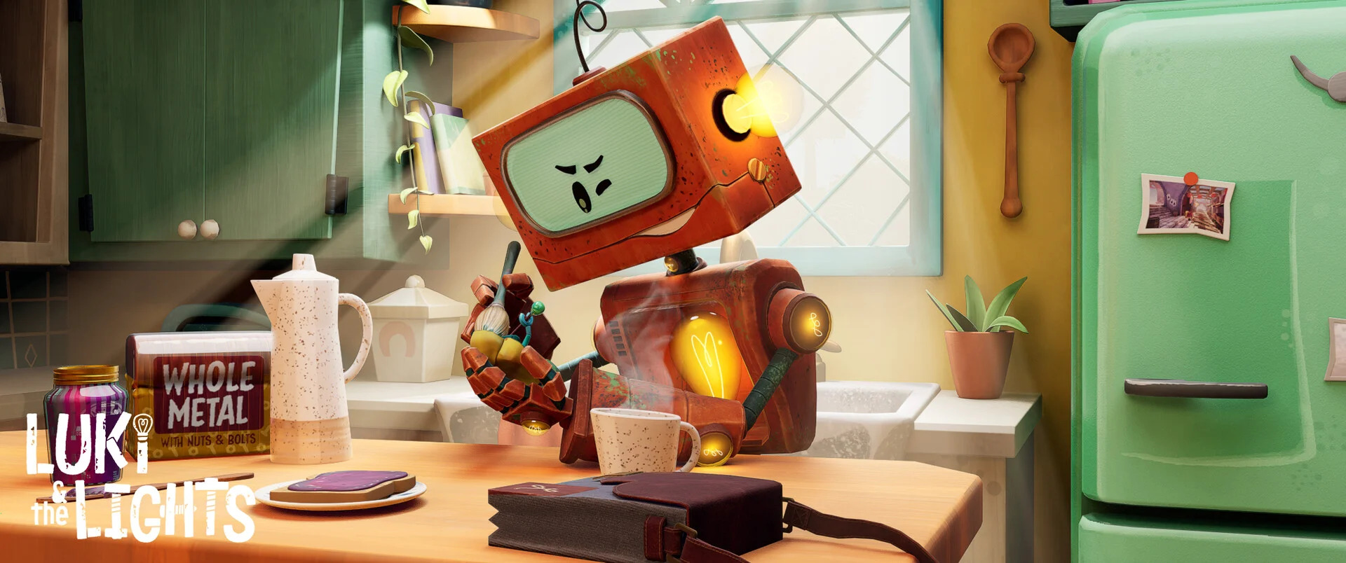 LUKi the robot in a still from LUKi & the Lights